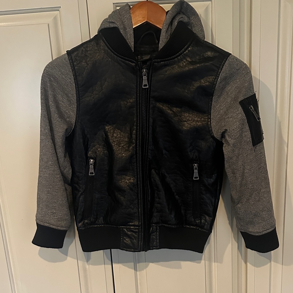 Boys Urban Republic Black and Gray Hooded Jacket